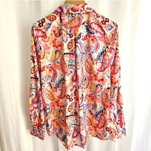 Talbots Multi-Colour Paisley Blouse - Picture 12 of 16